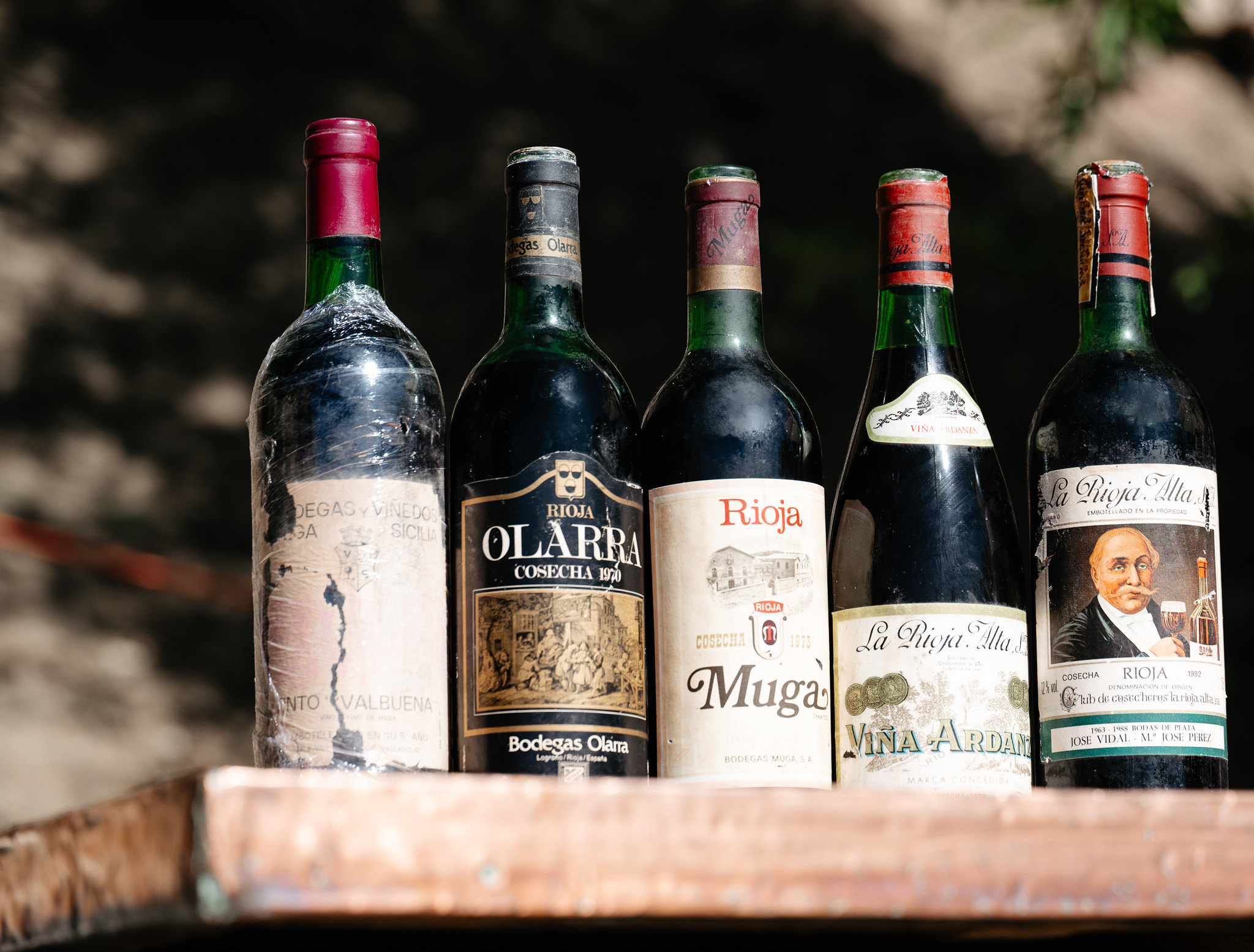 Rioja wine bottles