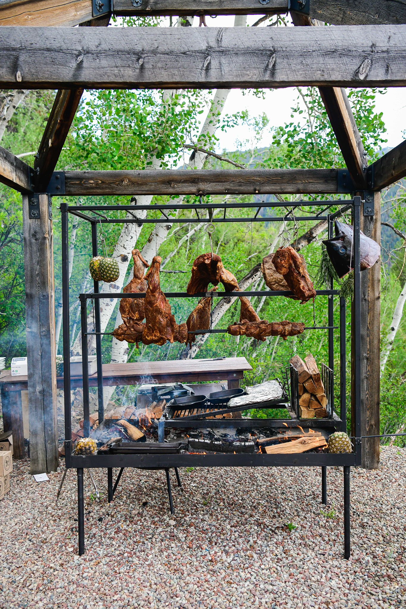 Open fire rack at Global Fire Aspen